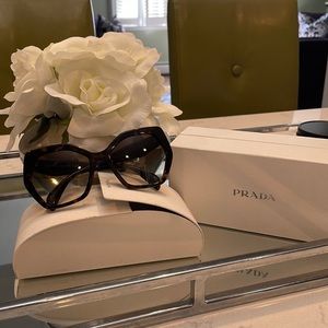 100% Authentic Oversized Prada Brown Tortoise Sunglasses